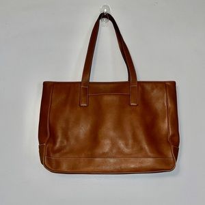 Authentic RARE Vintage Coach British Tan Full Leather Tote